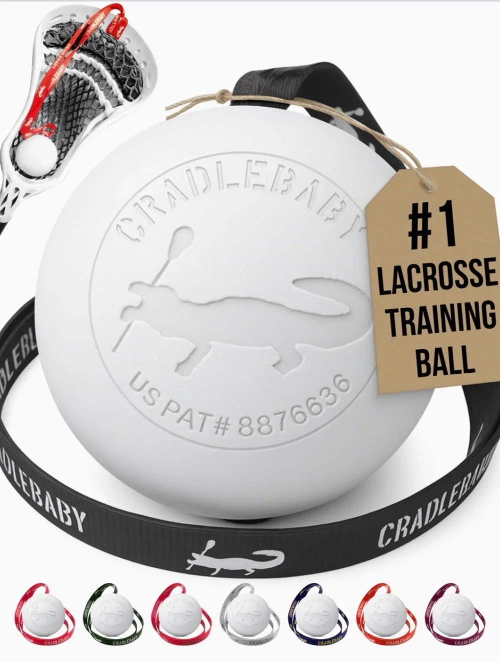 🥍 Cradle Baby Lacrosse Training Ball with Branded Lanyard ⭐️⭐️⭐️⭐️⭐️
